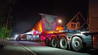 17. Mai 2024 Schwertransport durch Olsberg-Elpe. Die ersten Rotorblätter, Stau in Elpe!