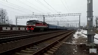 ТЭП70-0285 с поездом №648 Минск - Гомель