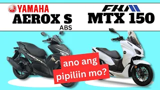 Yamaha Aerox S vs FKM MTX 150 | Side by Side Comparison | Specs & Price | 2024 Philippines