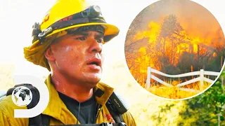 Firefighters Struggle To Contain A Raging Wildfire Burning Resident Homes | Cal Fire