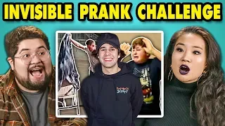 College Kids React to #InvisiblePrank Challenge Compilation