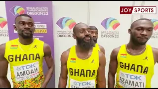 Ghana's 4x100m relay team speaks about setting a national record #Oregon2022