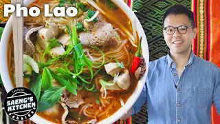 Lao Pho | How to make Pho Lao | Lao Food from Saeng’s Kitchen