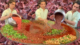 GIANT LIVER FRIED IN PESHAWAR | TAWA FRY KALEJI RECIPE | BIGGEST MUTTON MASALA  TAWA LIVER FRIED