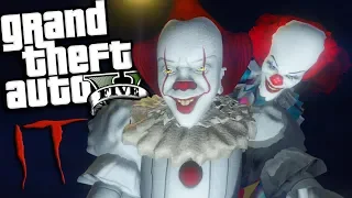 The NEW IT Pennywise Clown VS OLD Pennywise Clown MOD (GTA 5 PC Mods Gameplay)