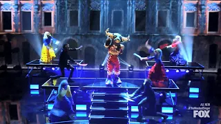 The Masked Singer 6 - Bull sings 'Rain On Me by Lady Gaga and Ariana Grande