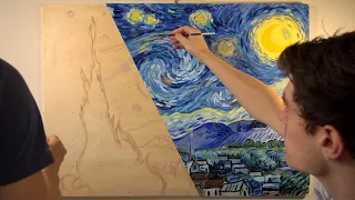 Van Gogh The Starry Night | Oil Painting Study Timelapse