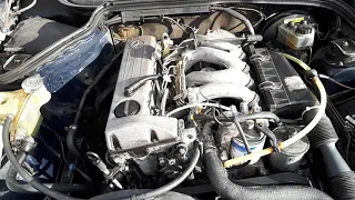 Mercedes Benz W201 OM 601 75PS diesel engine sound with worn vacuum pump