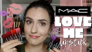 NEW MAC Love Me Lipstick | Lip Swatches of 14 Shades + Extended Bloopers
