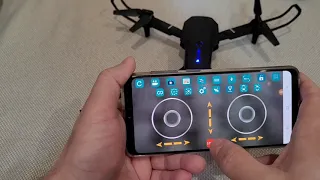 Как управлять дроном E88 с телефона. Квадрокоптер  E88 pro Drone. Управление дроном с телефона.