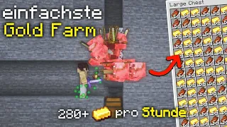 Die einfachste Gold Farm in Minecraft bauen - einfache Minecraft Gold Farm bauen Tutorial 1.19