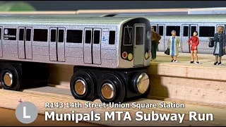 Munipals MTA R143 14th street Union Square Subway Run