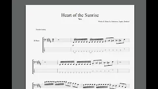 Heart Of The Sunrise Isolated Bass + Score