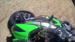 My 1st Motorcycle Crash! 2014  Zx6r 636