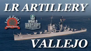 Long Range Artillery Vallejo Tier 9 American CA Haven South Spawn World of Warships