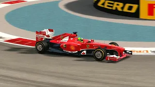 F1 2013 PS3 Ferrari at Abu Dhabi no-aid | 1:41.094 | TV+onboard