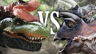 T. REX VS TRICERATOPS | Dino Duels Ep. 14