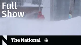 CBC News: The National | Winter storm buries Atlantic Canada