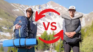 We swapped backpacks to decide which setup is best! Ultralight vs Traditional