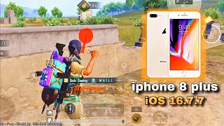 Squad Wipe 🔥iphone 8 plus(iOS 16.7.7)pubg mobile gameplay 2024