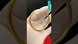 Wow that's a Unique 24K Golden Bangle making #video #viral #trending #shortvideo #diy #shorts