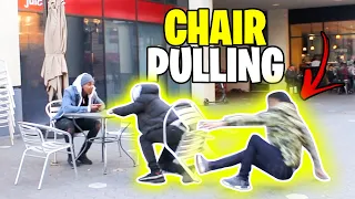 CHAIR PULLING PRANK PART 2