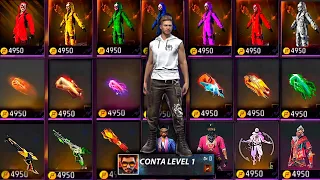 1 MILHÃO DE DIAMANTES NUMA CONTA LEVEL 1 DO FREE FIRE!