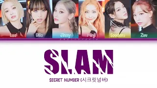 Secret Number (시크릿넘버) - Slam | color coded lyrics