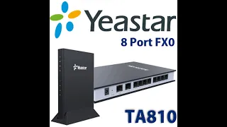 TUTORIAL VOIP YEASTAR TA 800 & TA 810