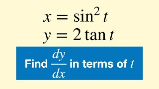 Parametric differentiation example (A-level)