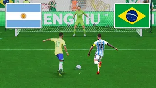 ARGENTINA vs BRAZIL / PENALTY SHOOTOUT / MESSI vs NEYMAR / WORLD CUP FINAL / FIFA 23 NEXT GEN PC 4K