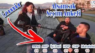 İzmir Alsancak Kesintisiz ve Sayaçlı Seçim Anketi - Sokak Röportajı (Bölüm 1)