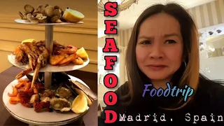 Fresh Seafood Restaurant in Madrid Spain. Seafood Tower for 40 Euros good for 2 persons.