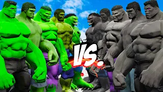 TEAM GREEN HULK VS BLACK HULK - HULK BATTLE - EPIC SUPERHEROES WAR