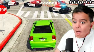 OĞLUM 24 SAAT ZENGIN ARABALARI KULLANDI POLISLER KOVALADI - GTA 5 MODS