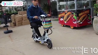 Xe điện mini E Scooter E10 bánh 10 inch || Baby Plaza