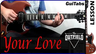 How to play YOUR LOVE 🎸 - The Outfield / Guitar Lesson 🎸 / GuiTabs #179