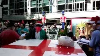 'Don't Buy Israeli Apartheid for Christmas' - Students for Palestine carol @ City Square 2