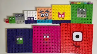 Making Numberblocks square 1-100  from MathLink math Cubes 넘버블럭스 만들기  マスリンク ナンバーブロックス 數字方塊積木製作正方形平方