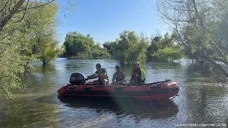 Man rescued after trying to drive truck across San Joaquin River