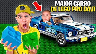 FIZ O MAIOR CARRO DE LEGO PARA O DAVI *Ele dirigiu ?