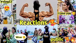 when a shirtless bodybuilder goes in public reactions🥵 ll #zishanali #bodybuilder #reactions #viral
