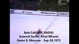 TV Feed of Bob Cole's CBC radio call of Paul Henderson's Goal of Century