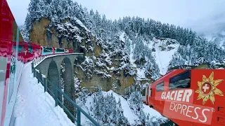 GLACIER EXPRESS SWITZERLAND 🇨🇭 World’s Most Beautiful Train Ride in Switzerland