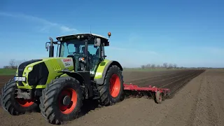 Kombinátorozás, magágy előkészítés CLAAS ARION 640 + METAL WOLF 5,6