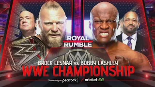 WWE Royal Rumble 2022: Bobby Lashley vs. Brock Lesnar WWE Championship official match card