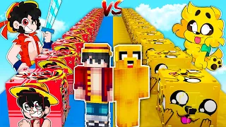 ¡DESAFIO de los LUCKY BLOCKS de MIKECRACK vs RAMCORE! 😂❓ CARRERA LUCKY BLOCK con MIKECRACK