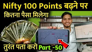 Nifty Bank Nifty Aur Fin nifty में 100 Point बढ़ने पर कितना पैसा मिलता है 💰💵 Trader Pankaj Gupta