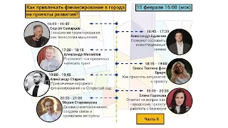 Мастерская "Как привлекать финансирование в города на проекты развития?". Часть II