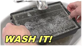 How to effectively WASH a  "disposable" HEPA filter